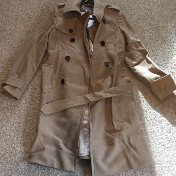 Well loved J.Crew Cashmere wool trench coat - Picture 2 of 4